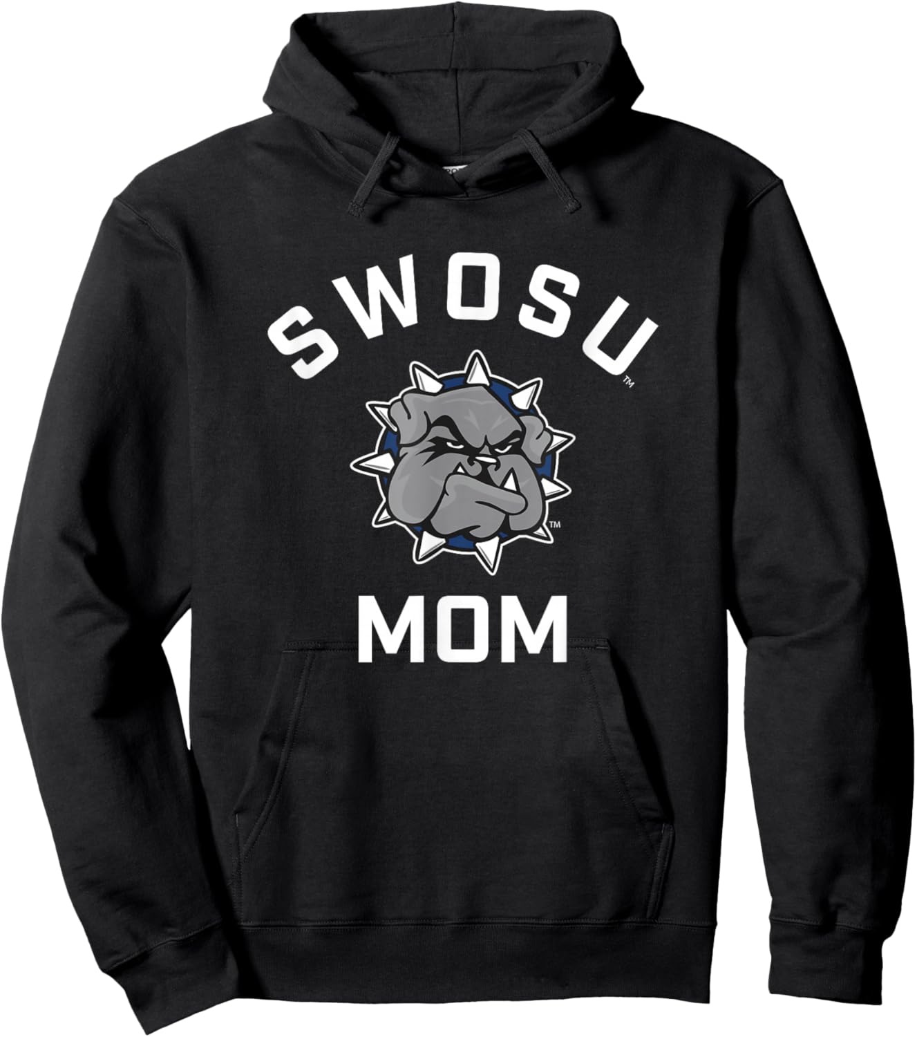 Southwestern Oklahoma State Bulldogs Arched Mom Hoodie - Hoodie | Black