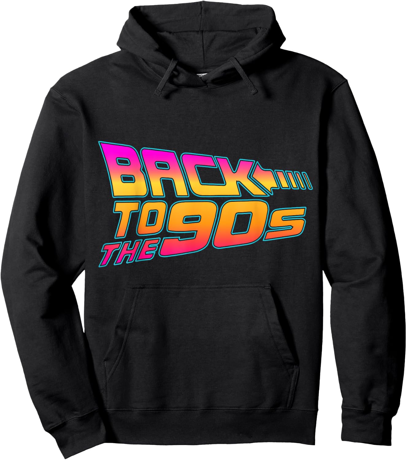 Back to The 90s Costume Retro Fancy Dress Halloween Party Hoodie - Hoodie | Black