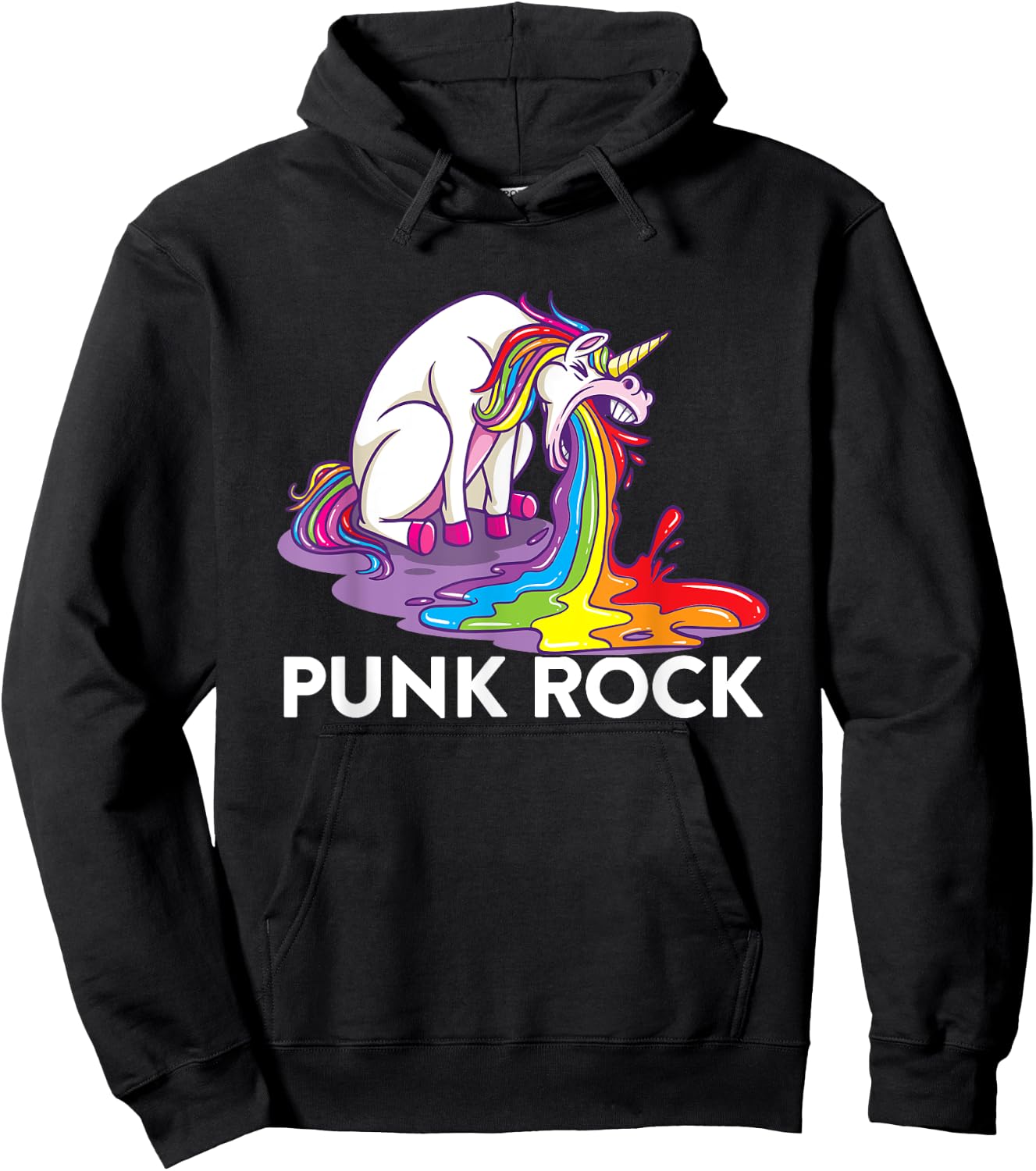 Punk Rock Unicorn Hoodie - Hoodie | Black