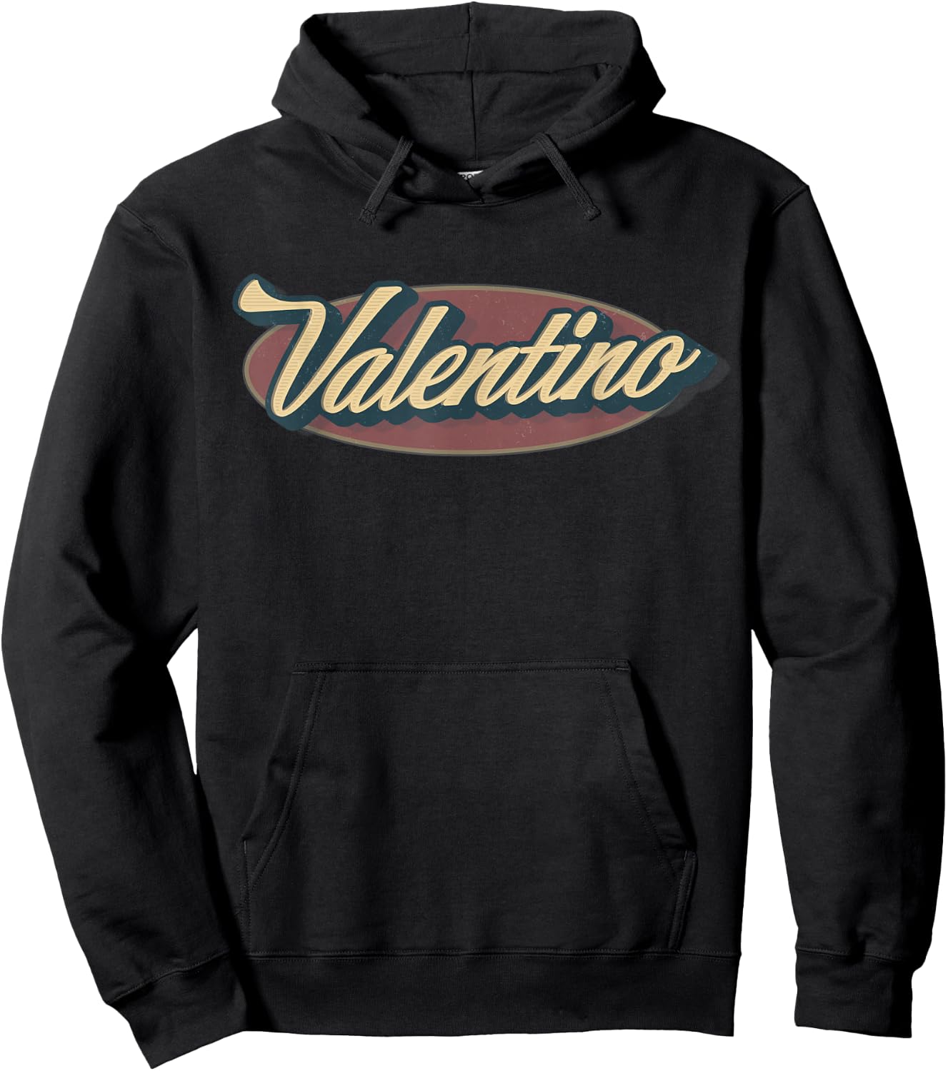 Valentino Name Personalized Vintage Retro Gifts Men Women Hoodie - Hoodie | Black