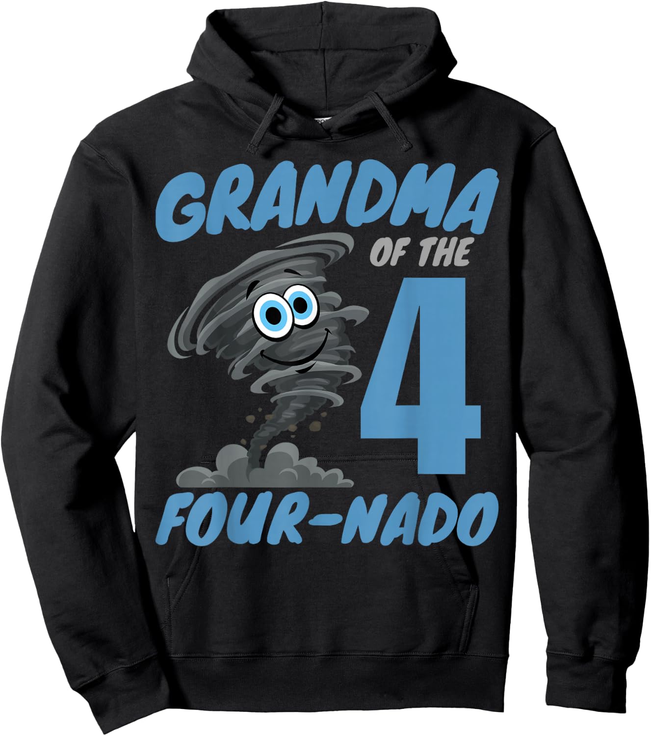 Grandma of The Four-Nado Storm TorNado 4th Birthday Boy Hoodie - Hoodie | Black