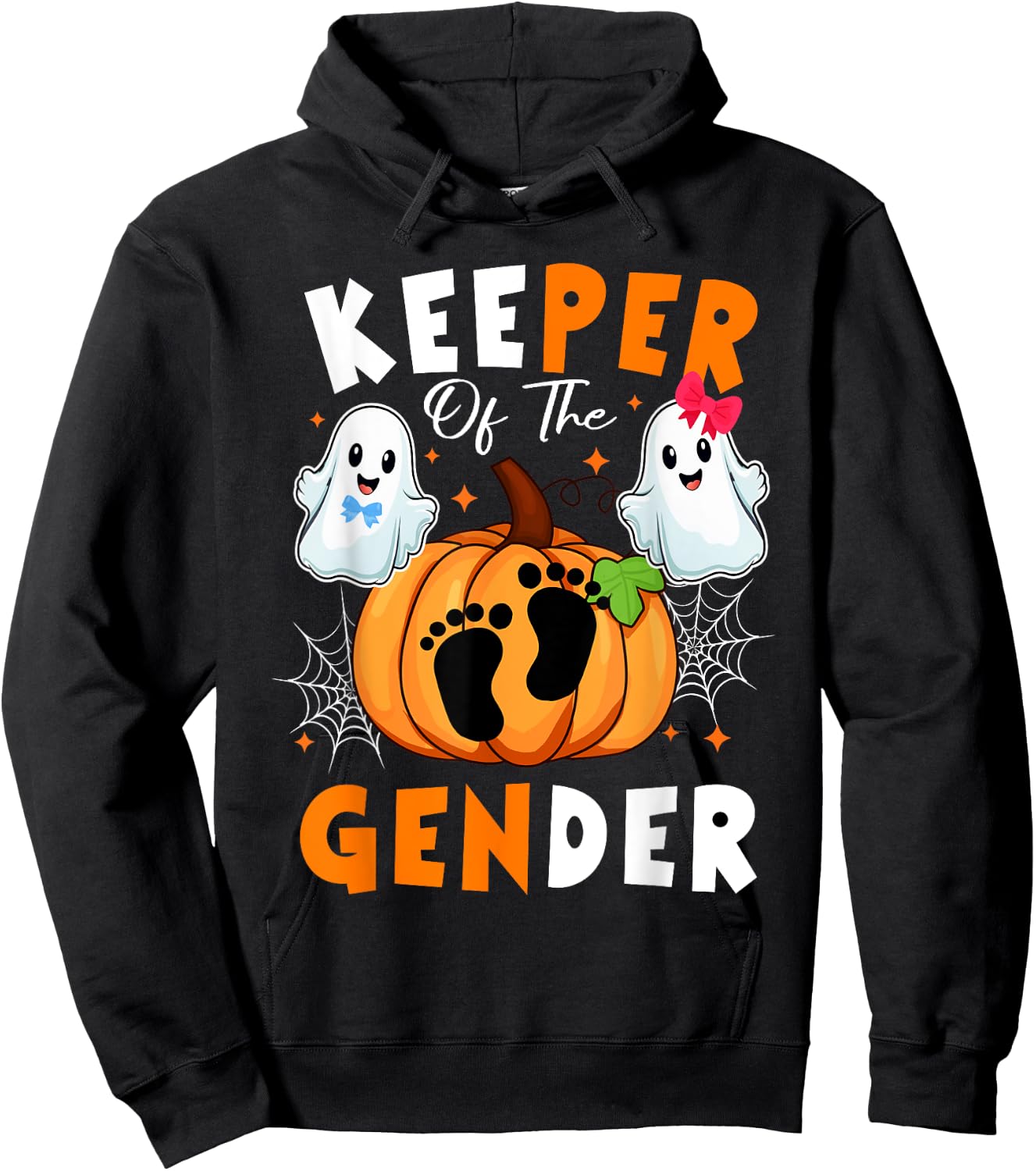 Keeper of the Gender Reveal Baby Halloween Thanksgiving Hoodie - Hoodie | Black