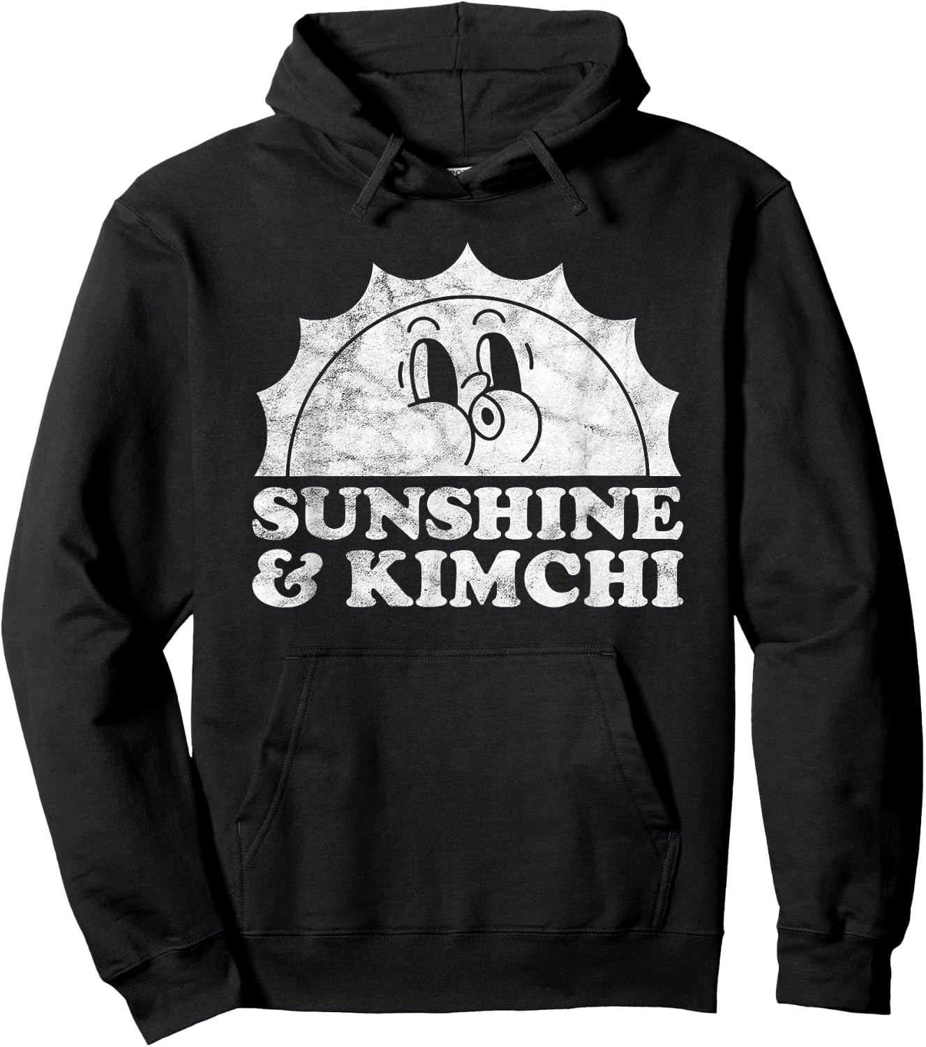 Sunshine and Kimchi Retro Vintage Sun Hoodie - Hoodie | Black