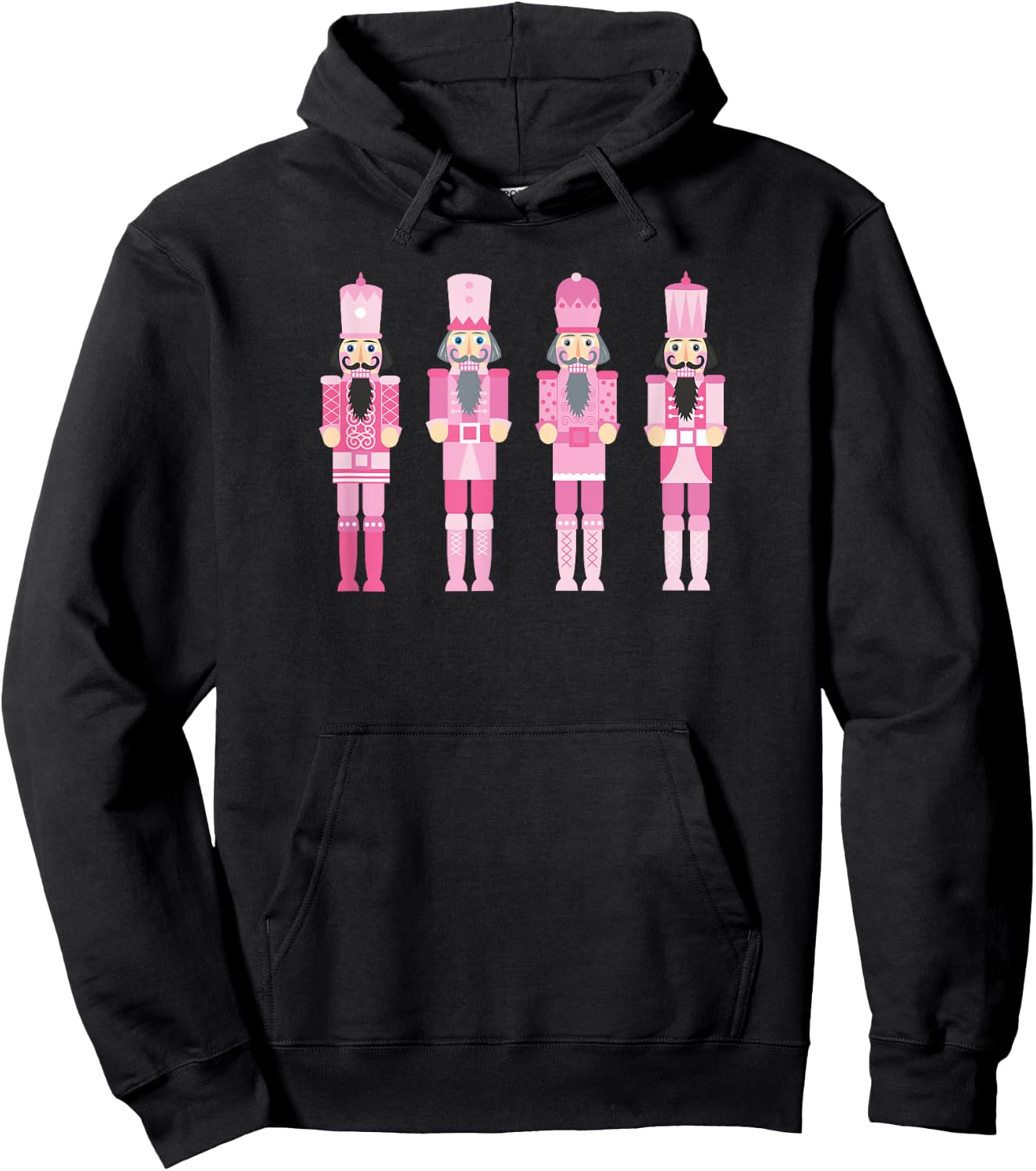 Pink Christmas Nutcracker Squad Ballet Dance Matching Family Hoodie - Hoodie | Black