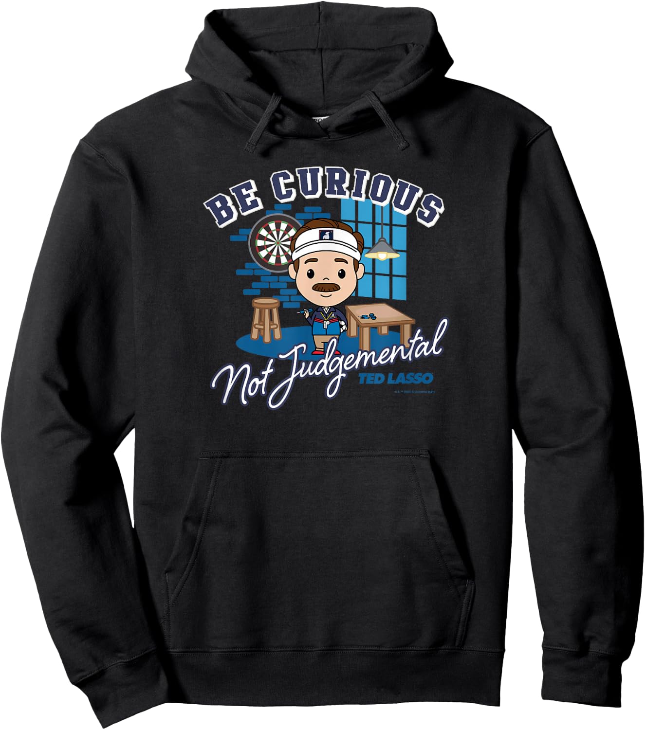 Ted Lasso Be Curious Not Judgmental Quote Chibi Style Hoodie - Hoodie | Black
