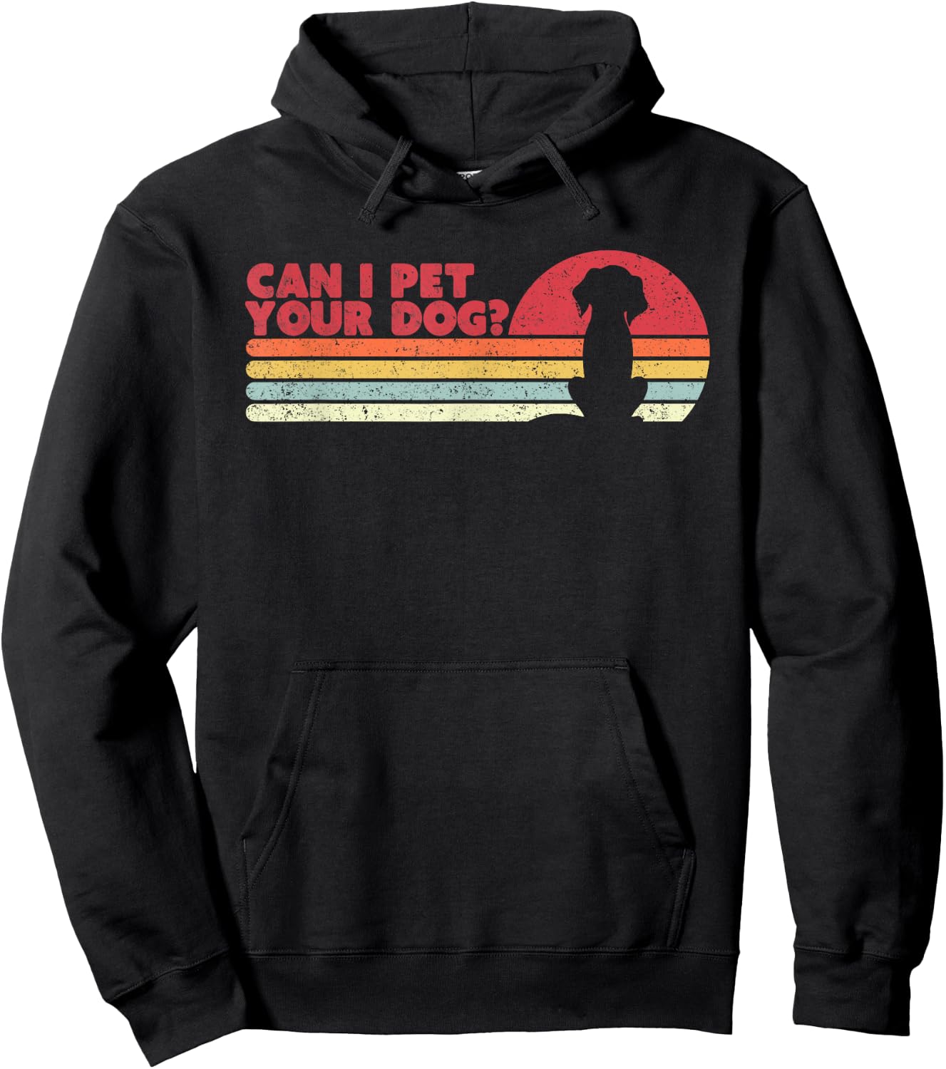 Can I Pet Your Dog Vintage Dog Shirt Women Girls Kids Hoodie - Hoodie | Black