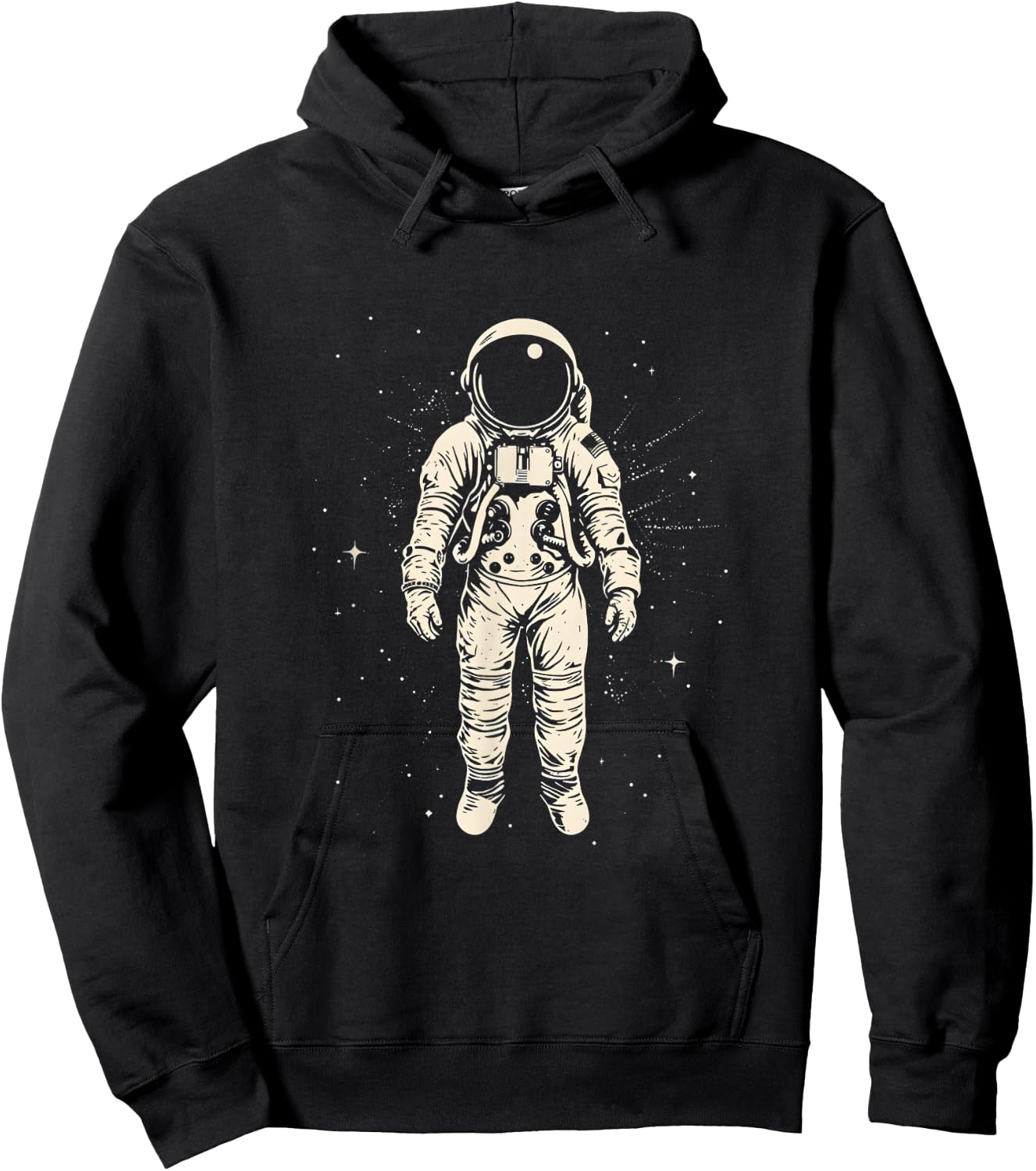 Astral Minimalist Space Explorer Rising Hoodie - Hoodie | Black