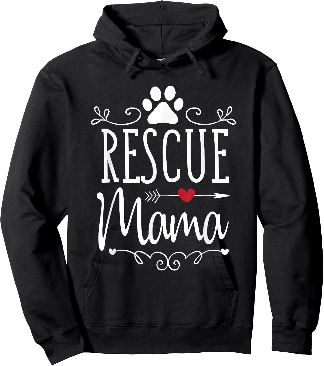 Rescue Mama - Rescue Dog Lover Outfit Rescue Mom Gift Hoodie - Hoodie | Black