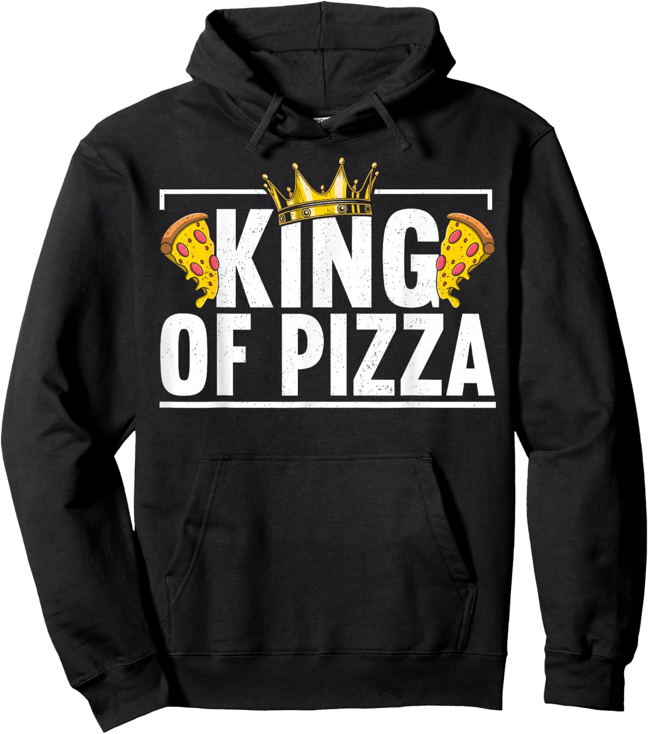 King Of Pizza Dad Father's Day Funny Pizza Making Hoodie - Hoodie | Black