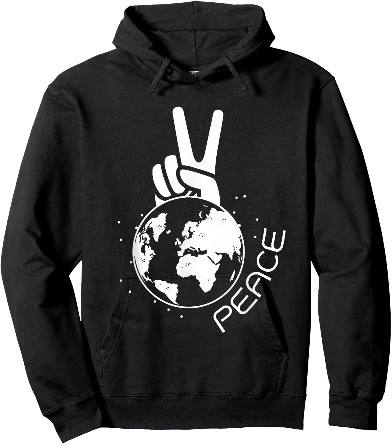 World Peace Earth Day Save Seas Environmental Peace Sign Hoodie - Hoodie | Black