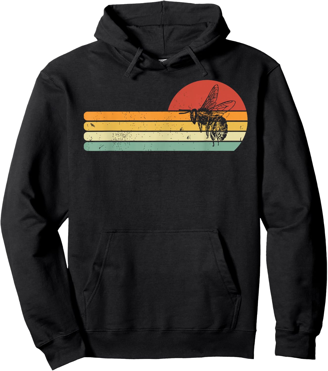 Colorful Beekeeper Honey Bee Farm Retro Beekeeping Hoodie - Hoodie | Black