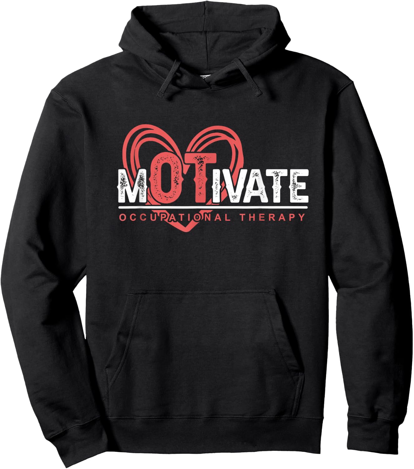 Exercise OTA Therapist Heart Motivate Occupational Therapy Hoodie - Hoodie | Black