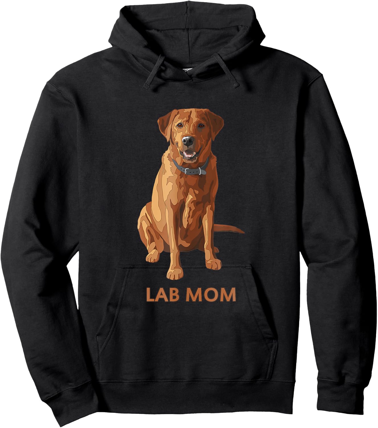 Lab Mom Fox Red Labrador Retriever Dog Lover Gift Women Hoodie - Hoodie | Black