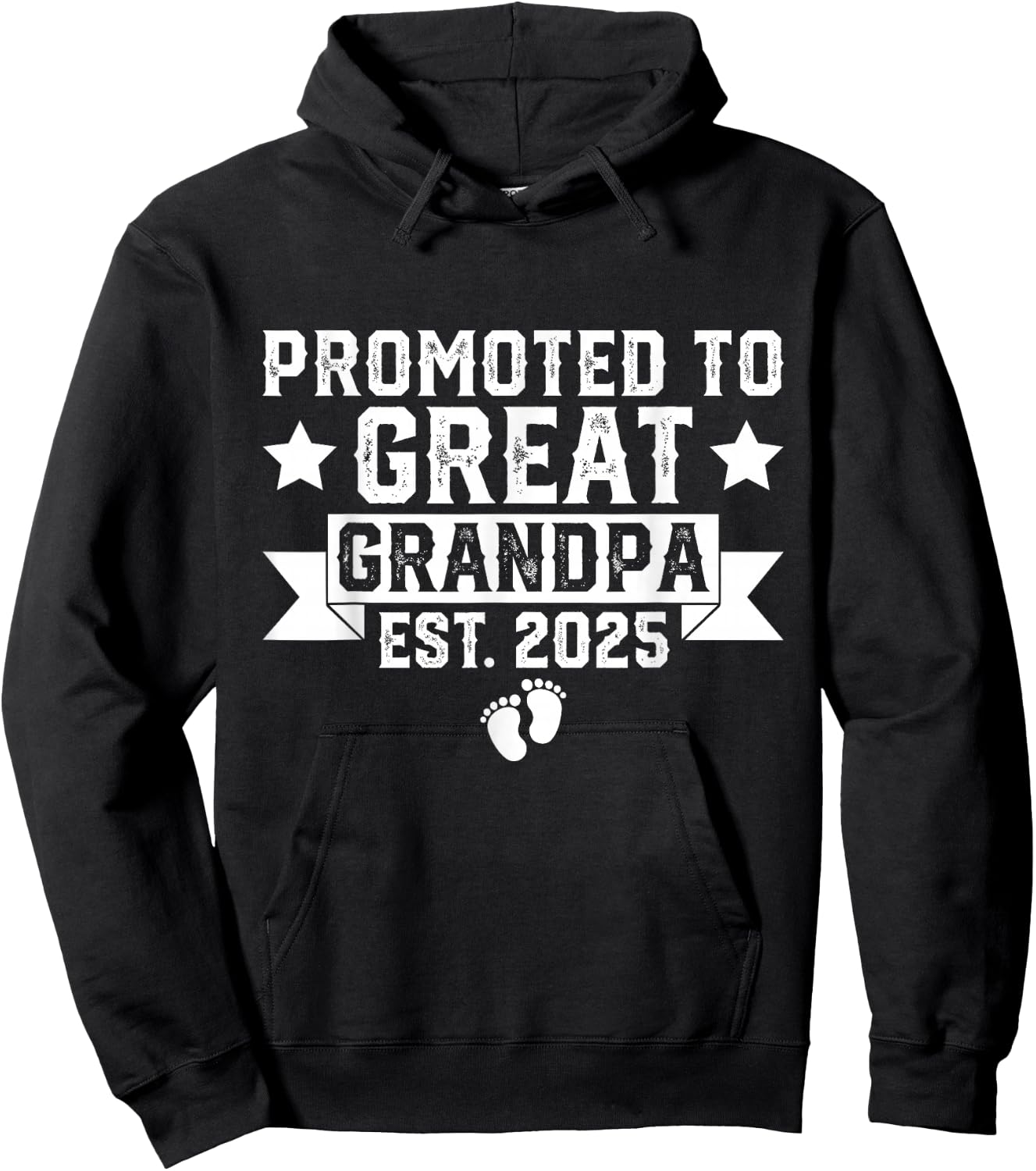 Soon to Be Great Grandfather, Promoted to Great Grandpa 2025 Hoodie - Hoodie | Black