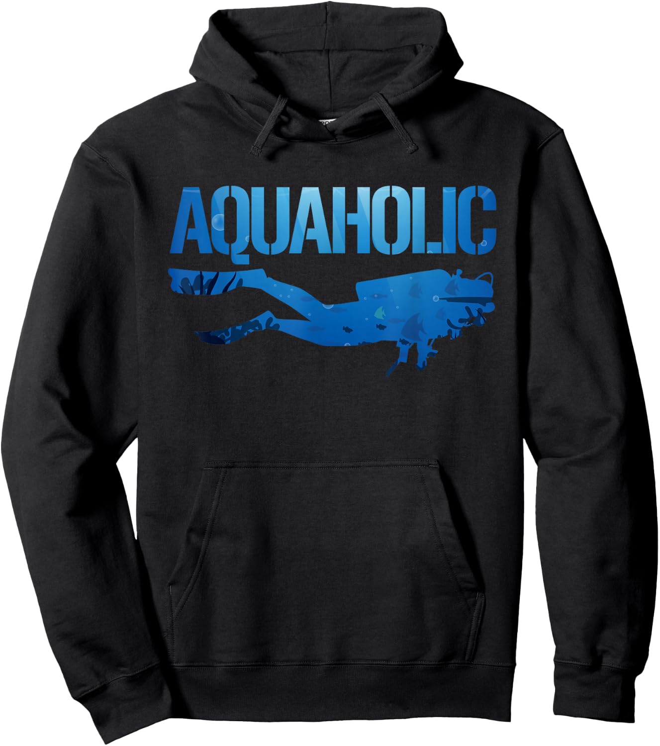 Scuba Diving Diver Aquaholic Hoodie - Hoodie | Black