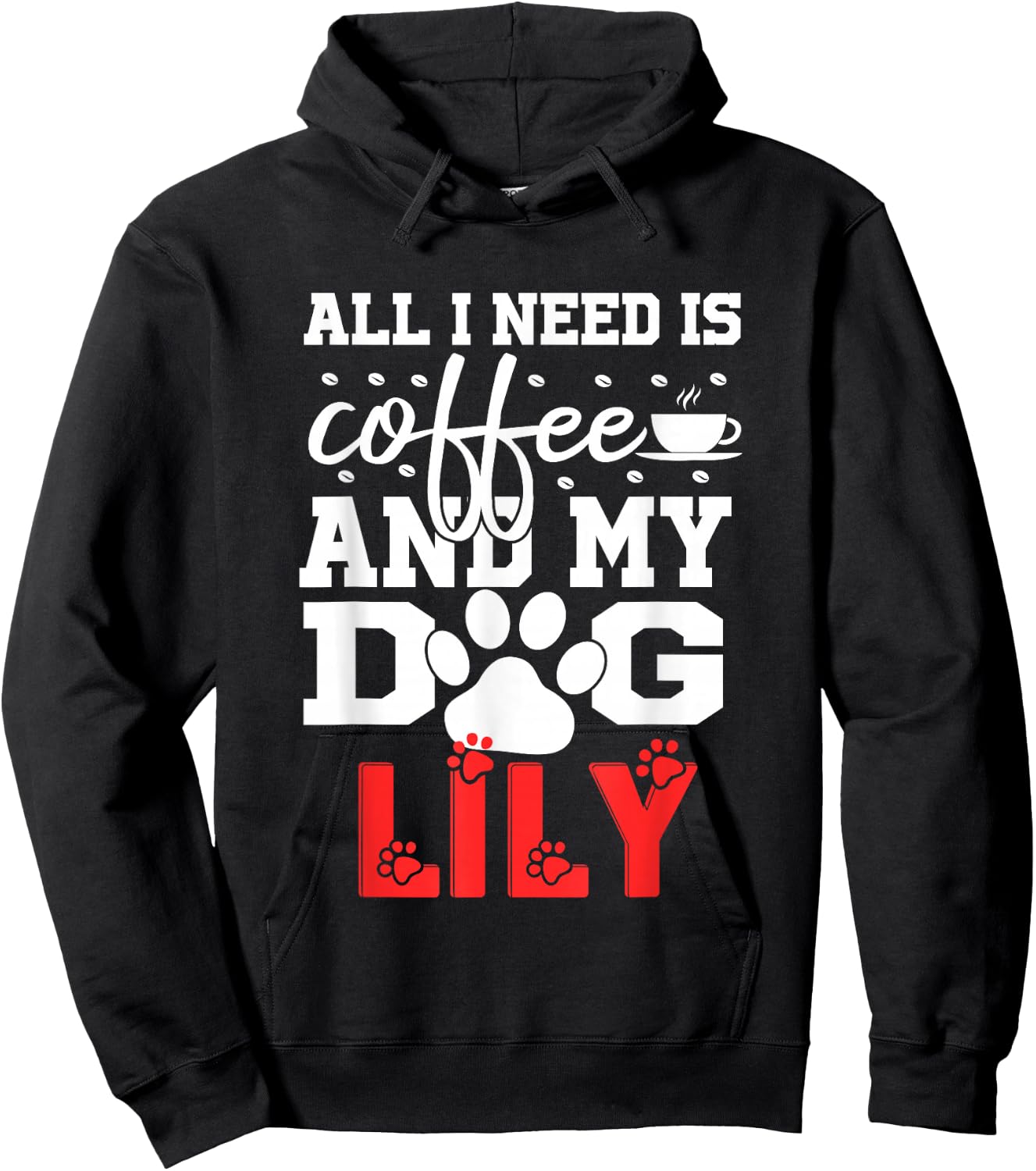 Dog Name Lily Life Is Better With My Dog Named Lily Women Girls Kids Hoodie - Hoodie | Black