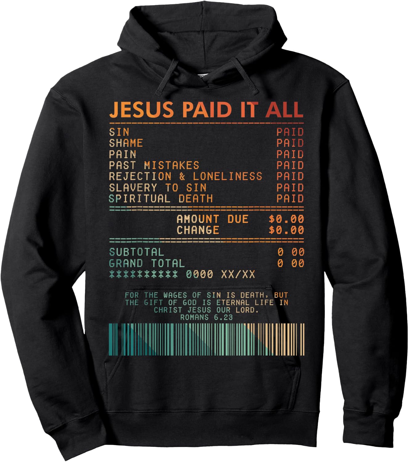 Christian Faith Jesus God Lover Religious Jesus Paid Its All Hoodie - Hoodie | Black