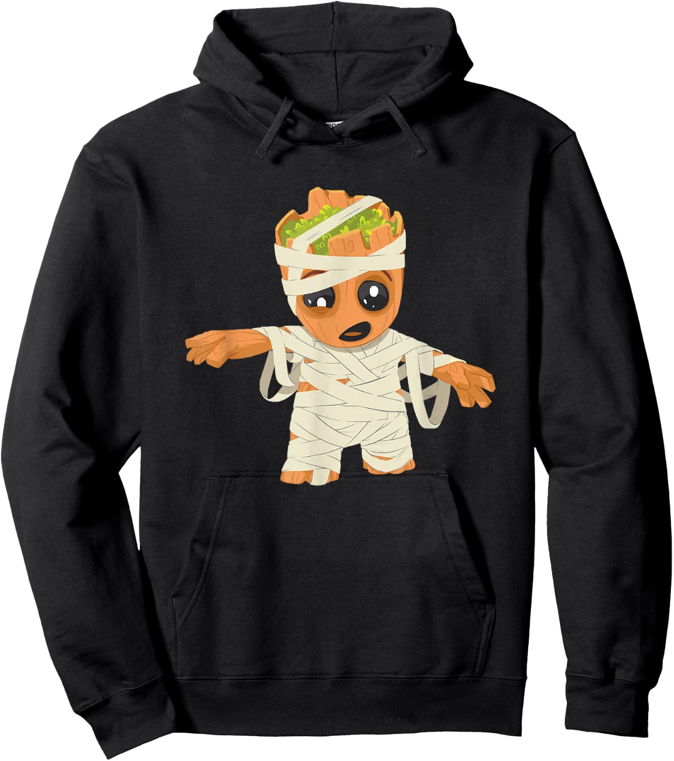 Marvel Classic Halloween Baby Groot Cute Mummy Costume Hoodie - Hoodie | Black