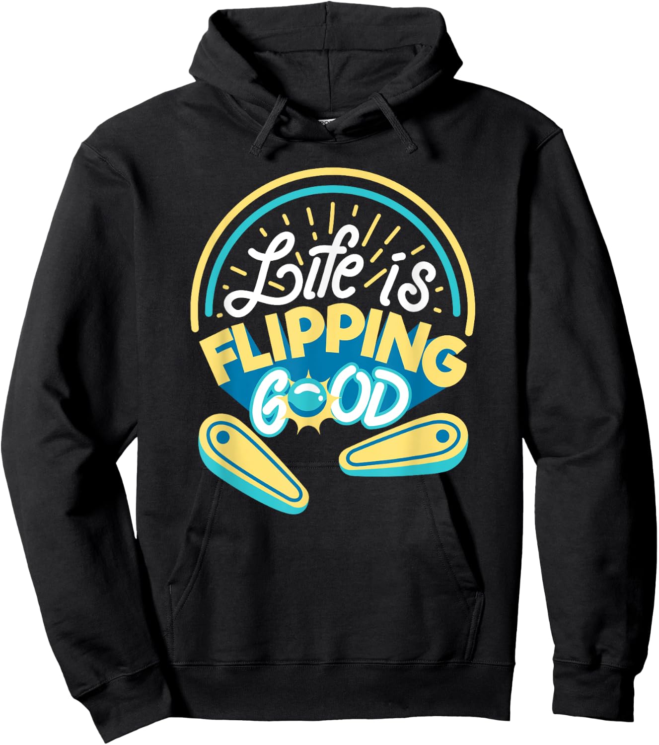 Classic Retro Arcade Pinball - Arcade Game Retro 80s Gaming Hoodie - Hoodie | Black