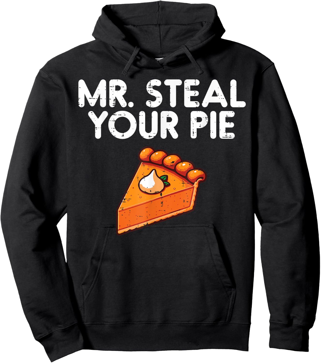 Thanksgiving Mr Steal Your Pie Cute Toddler Boys Kids Men Hoodie - Hoodie | Black