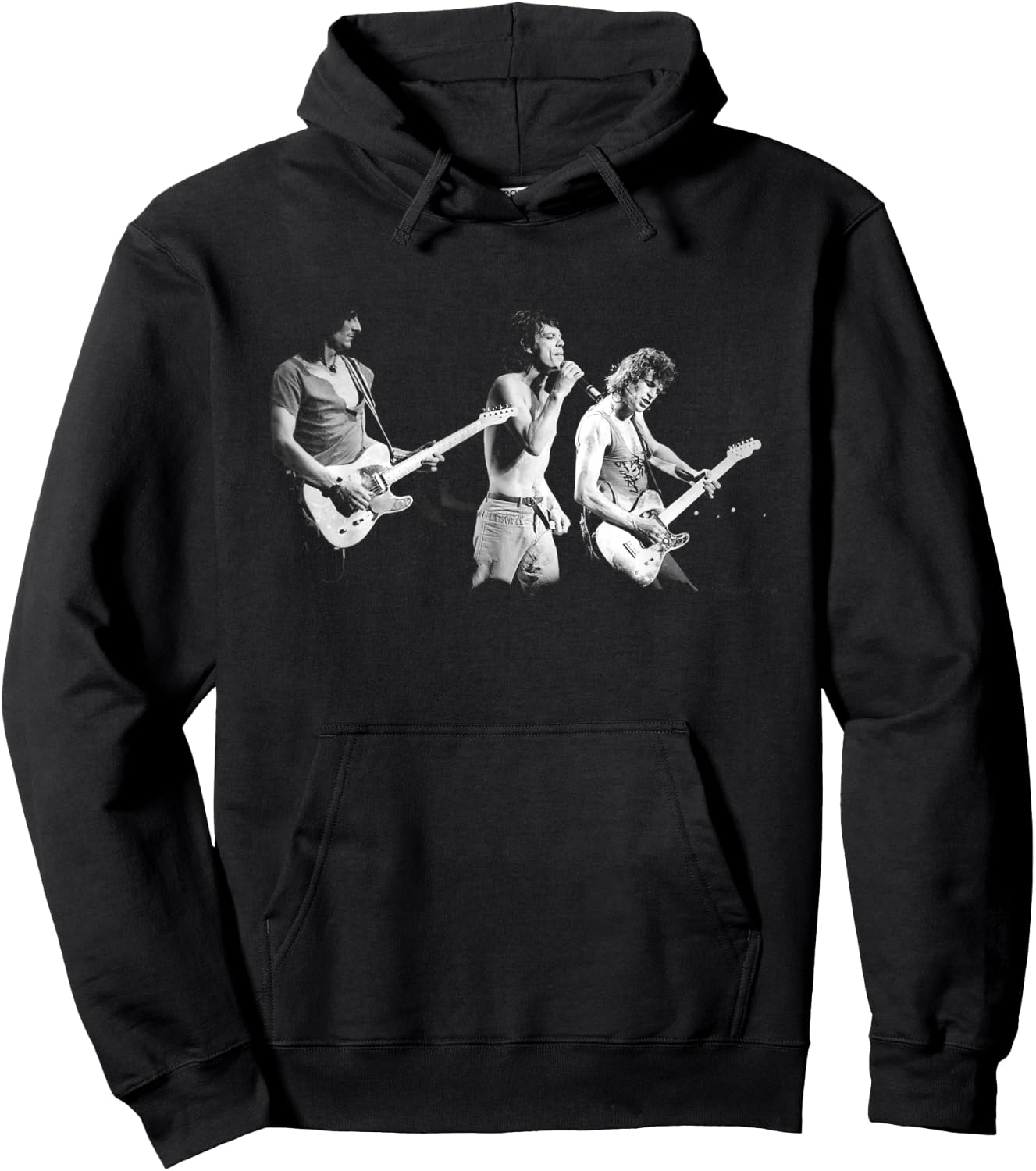 Rolling Stones Jagger Wood & Richards 1982 Tour Hoodie - Hoodie | Black