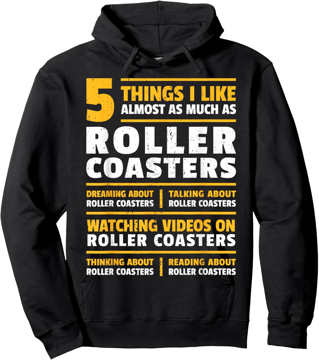I Love Rollercoasters I Coaster Enthusiast I Roller Coaster Hoodie - Hoodie | Black