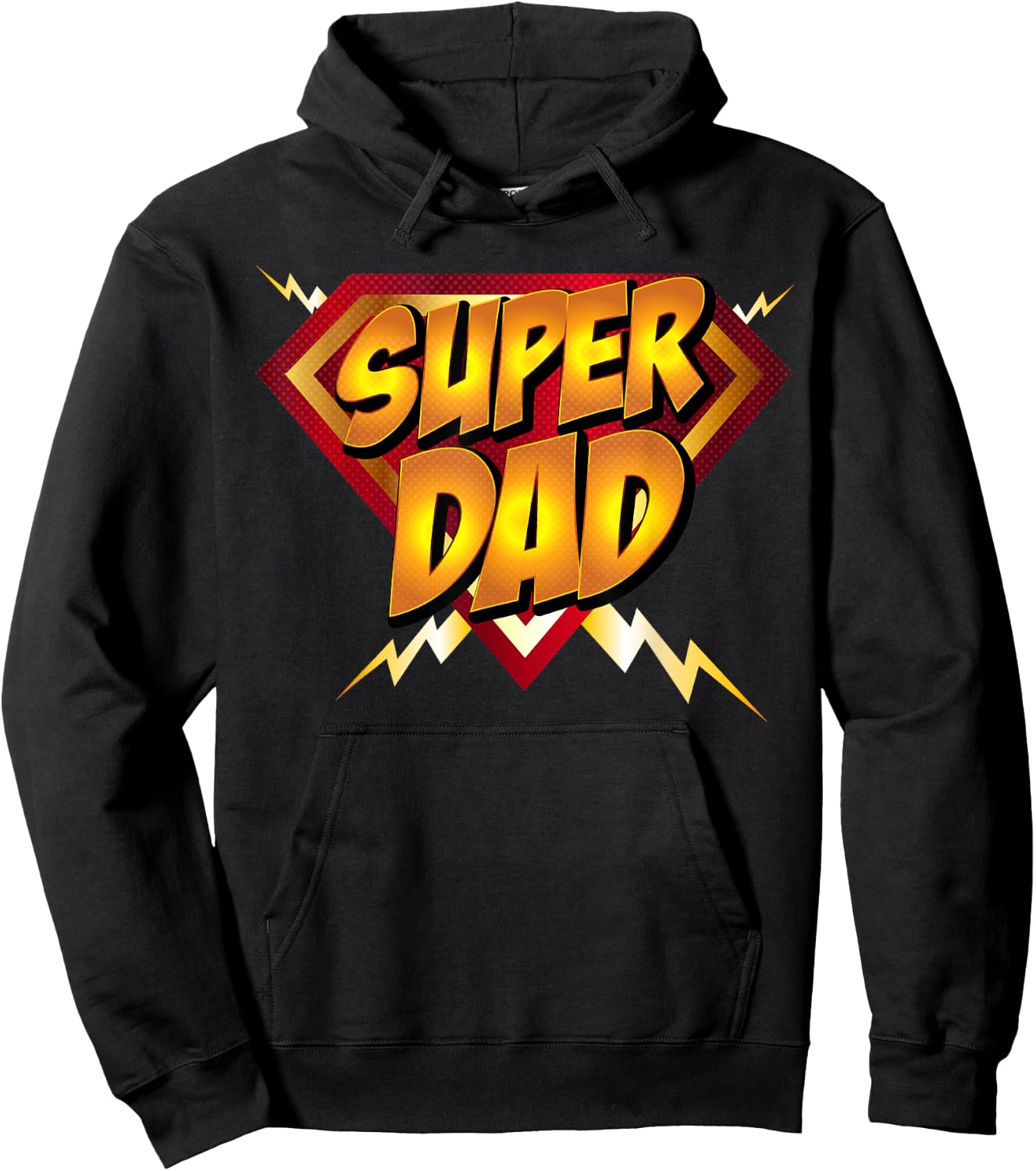 Super Dad Superhero Superdad Father's Day Hoodie - Hoodie | Black
