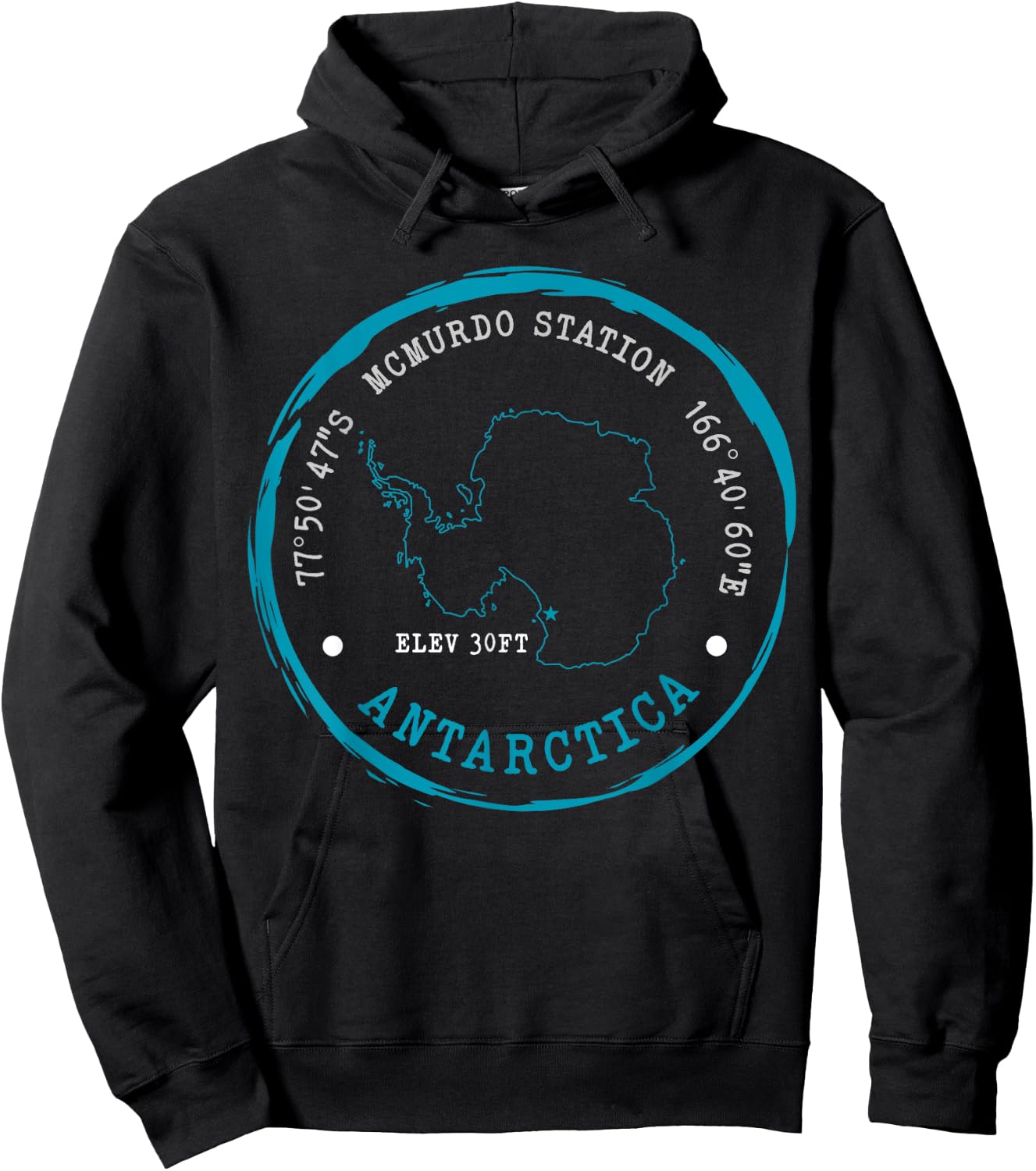 Antarctica - Explore South Pole - Antarctic Circle Hoodie - Hoodie | Black