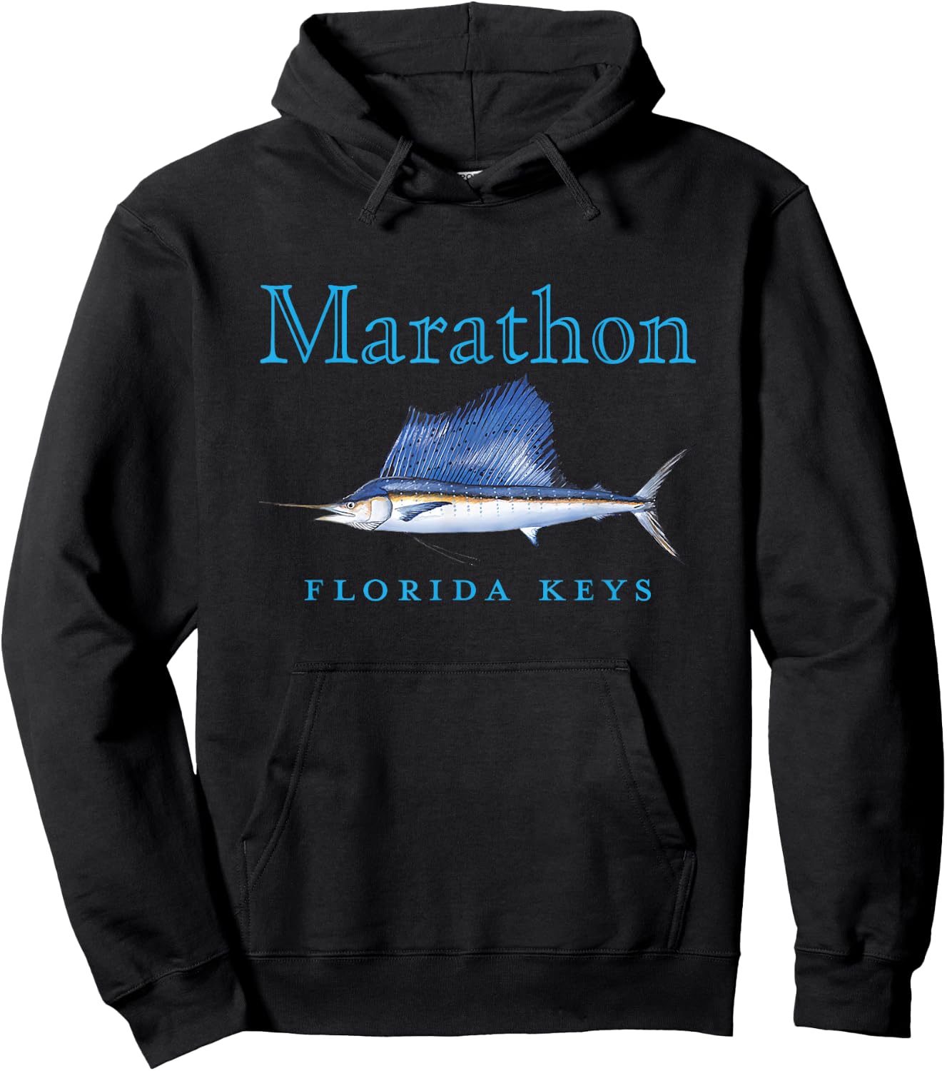 Marathon Florida Keys Sailfish Design Hoodie - Hoodie | Black