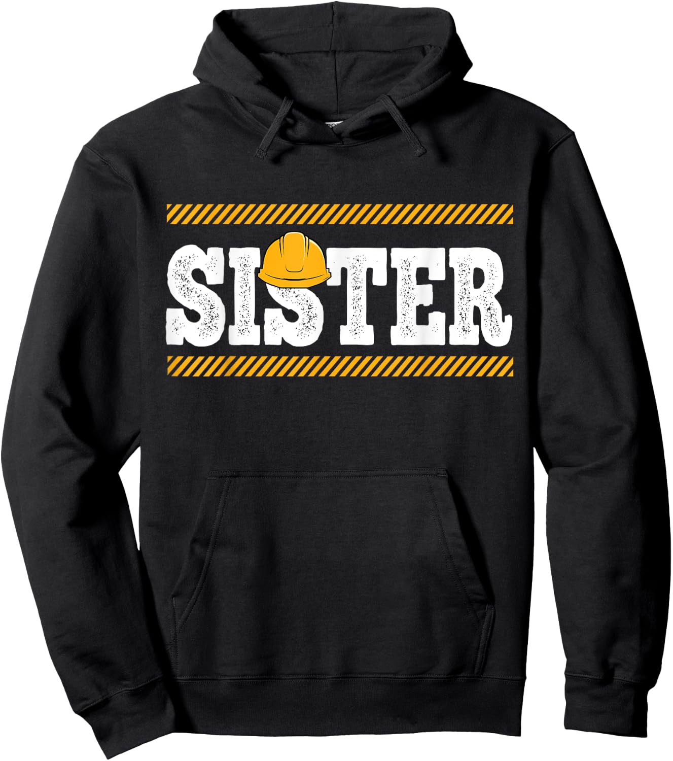 Funny Sister Construction Excavator Kids Boy Matching Family Hoodie - Hoodie | Black