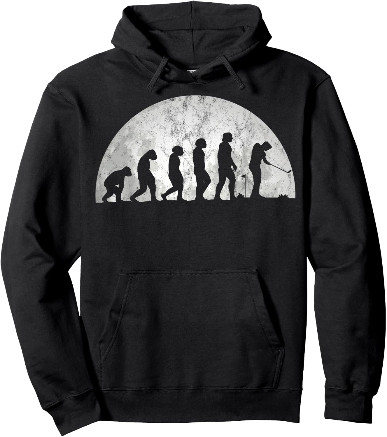 Golf Evolution - Evolution Of Man Golfing Hoodie - Hoodie | Black