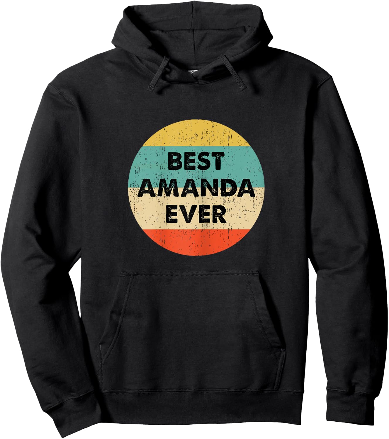 Amanda Name Shirts & Gifts Amanda Name Women's Black XS Classic Fit Short Sleeve Round Neck Personalized Letter Print Hoodie - Hoodie | Black