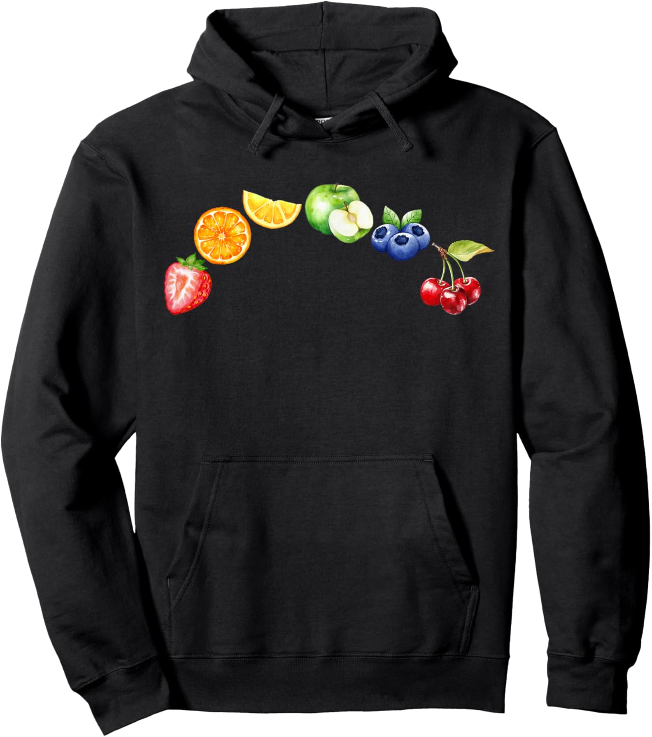 Fruity Y2K Lesbian Subtle Bisexual Pride Month Hoodie - Hoodie | Black