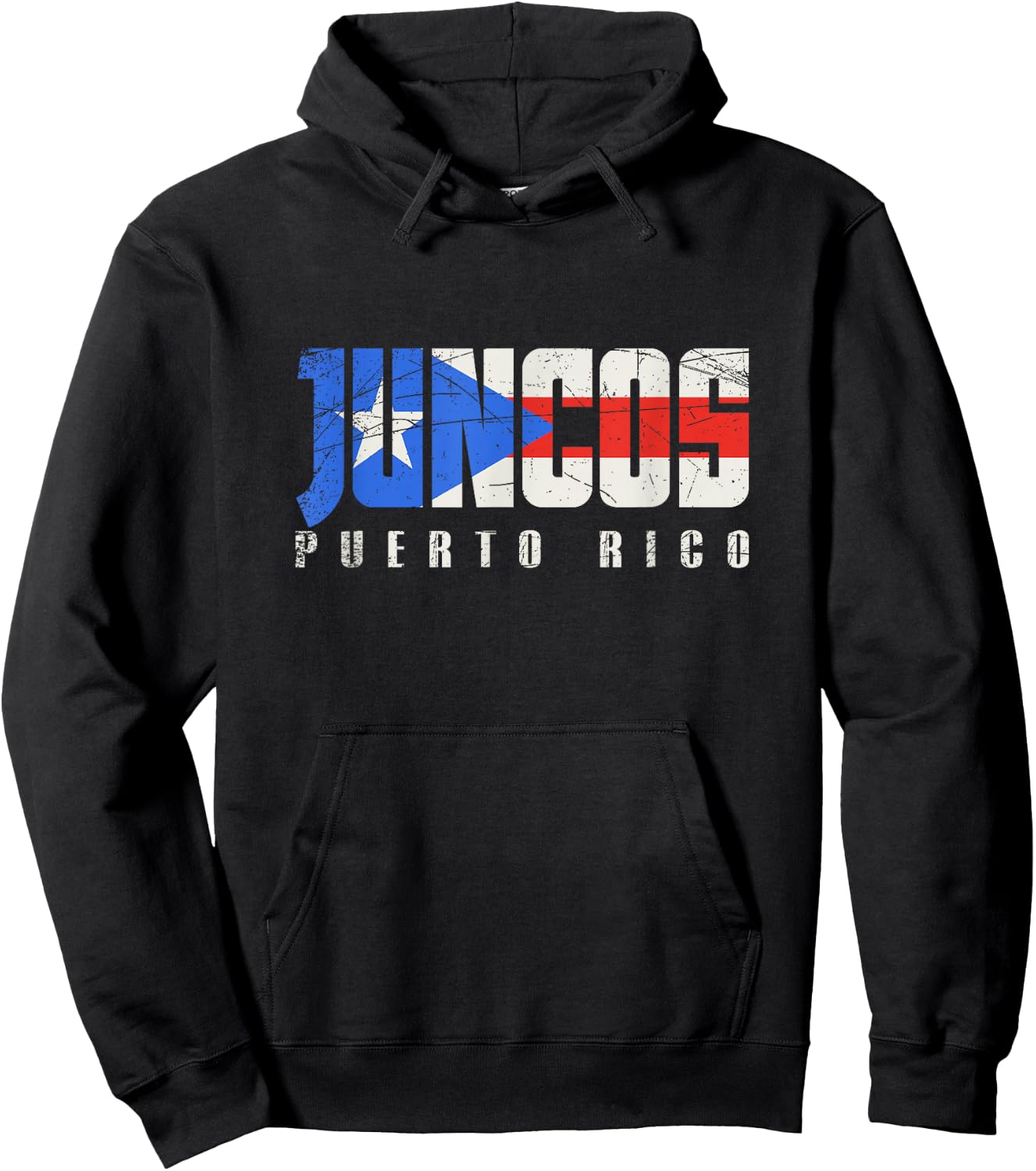 Juncos Puerto Rico, Puerto Rican flag Hoodie - Hoodie | Black