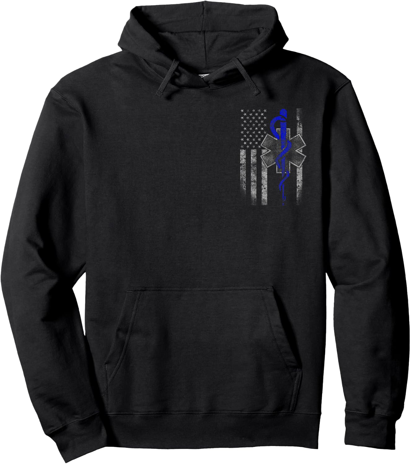 EMT/First Responder Flag Hoodie - Hoodie | Black