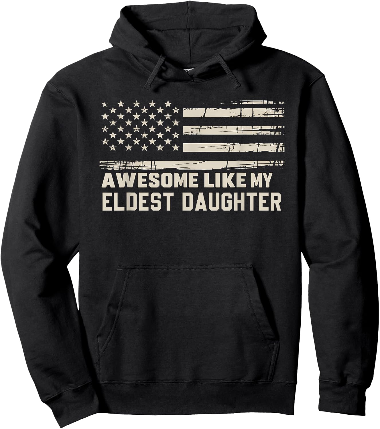 Awesome Like My Eldest Daughter Fathers Day Mom Dad Joke Hoodie - Hoodie | Black