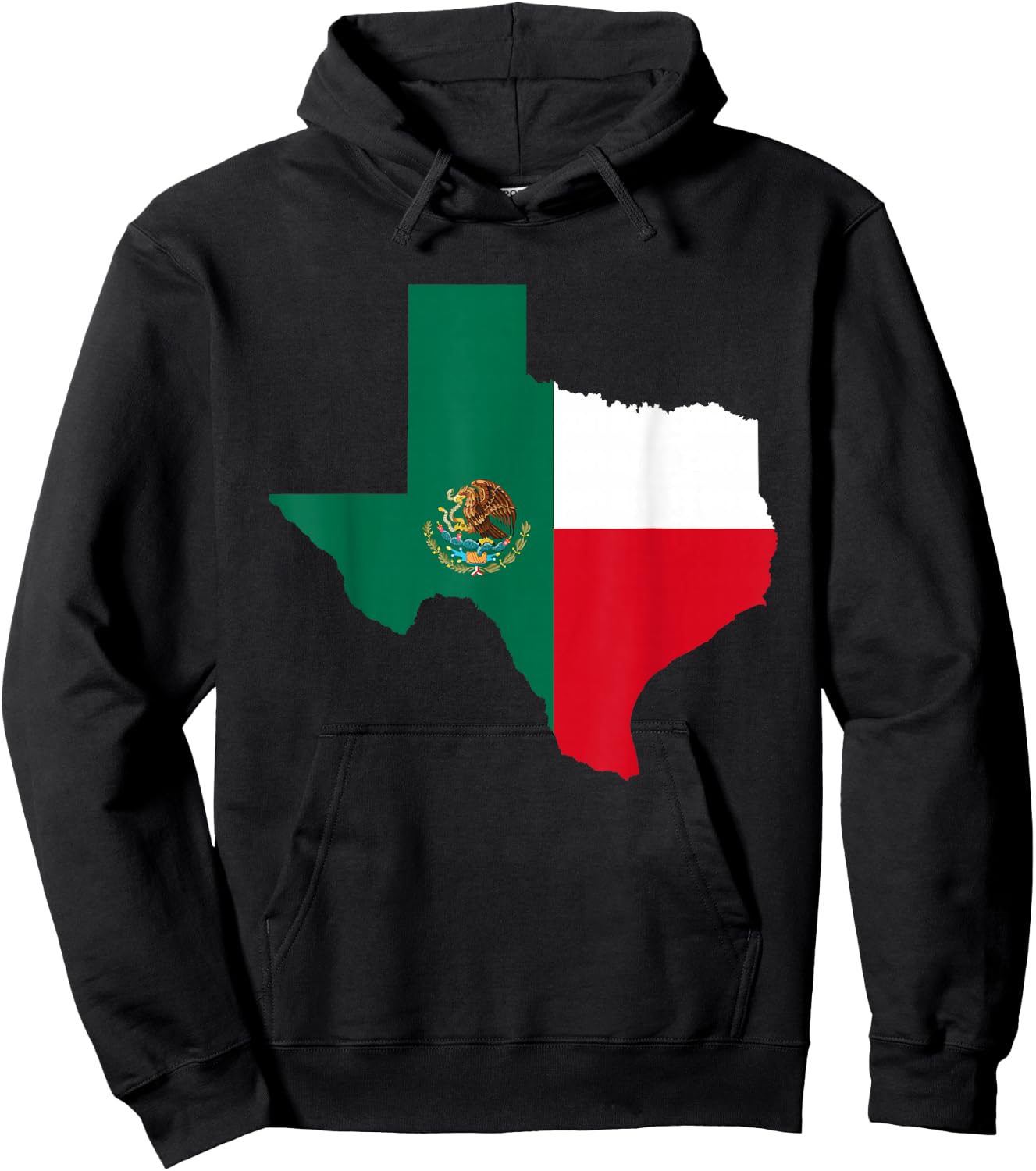 Tejano Tex-Mex Mexican Flag Chido State Texas Tejas Charro Hoodie - Hoodie | Black