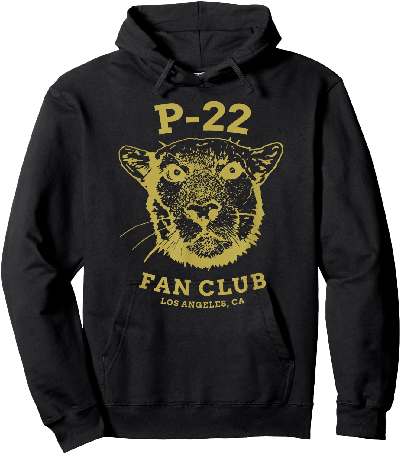 P-22 Mountain Lion Legend LA California Art P22 Peace Love Hoodie - Hoodie | Black