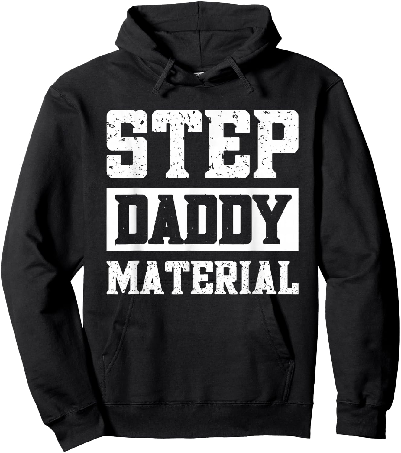 Step Dad Father Family Adults Black Small Modern Fun Humorous Design Hoodie - Hoodie | Black