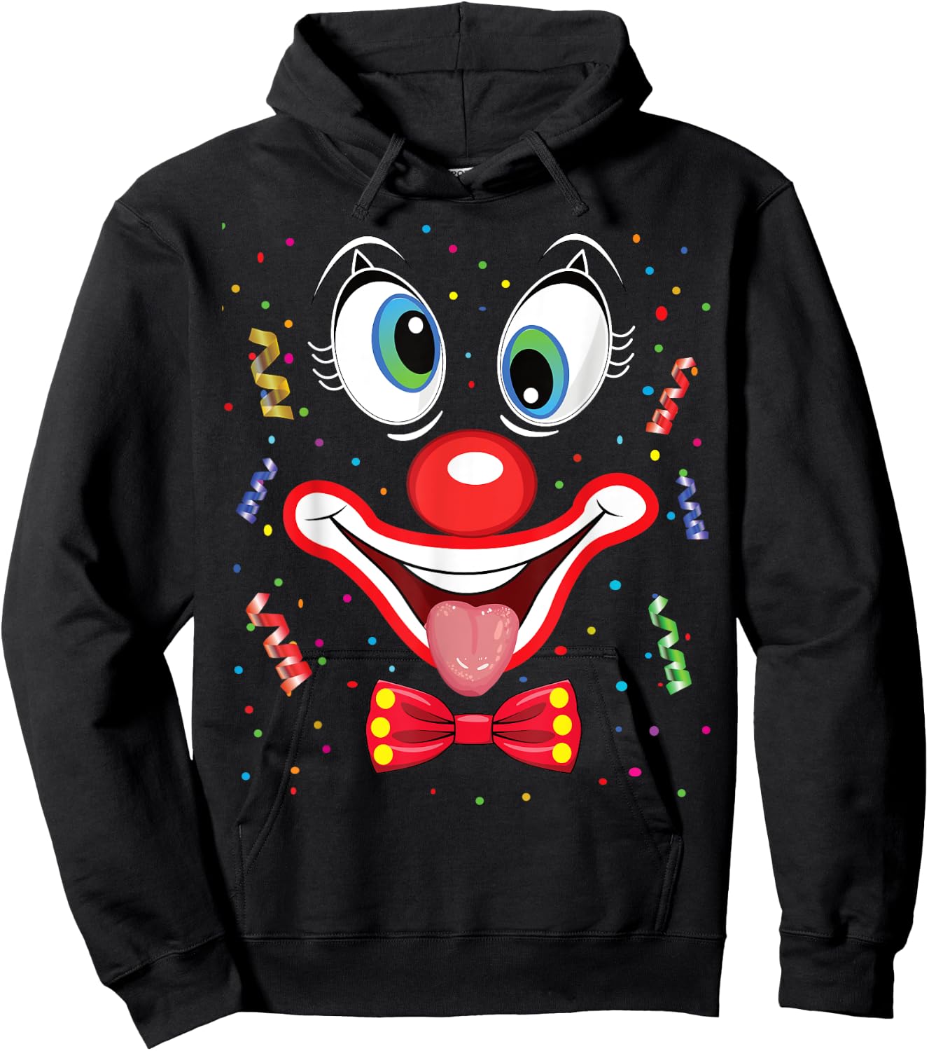 Carnival Clown Face Circus Costume Kids Men Women Carnivals Hoodie - Hoodie | Black
