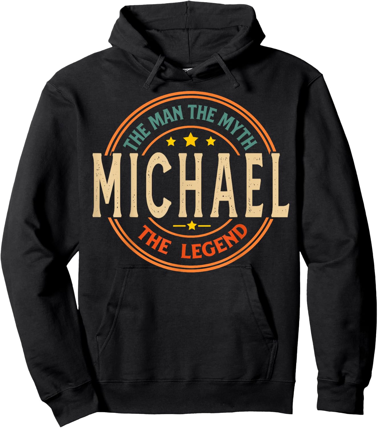 MICHAEL The Man The Myth The Legend Vintage Personalized Hoodie - Hoodie | Black
