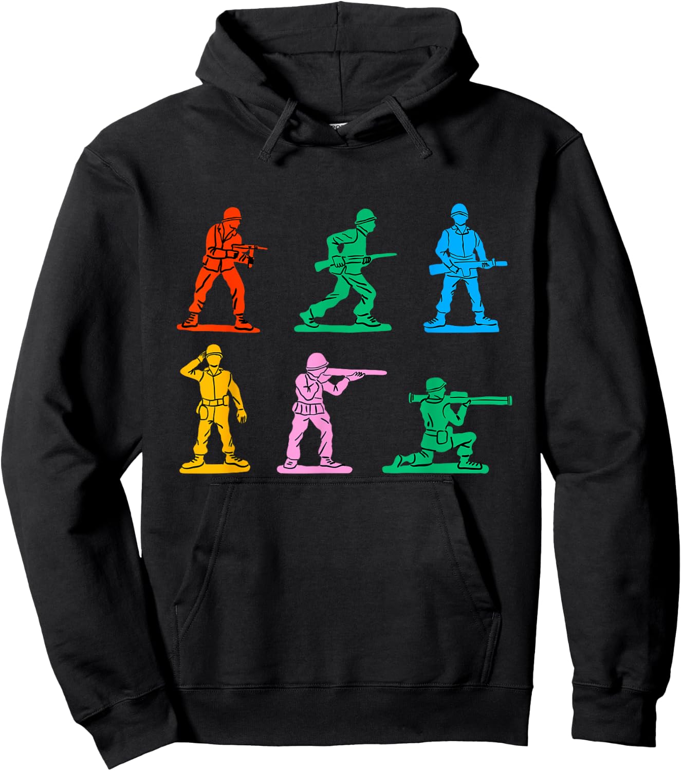 Cool Plastic Soldiers toys Illustration Graphic Designs Hoodie - Hoodie | Black