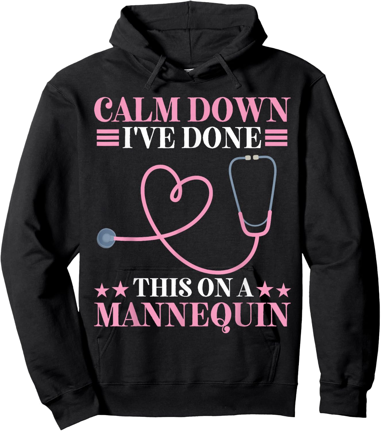 Calm Down I've Done This On A Mannequin EMT Hoodie - Hoodie | Black