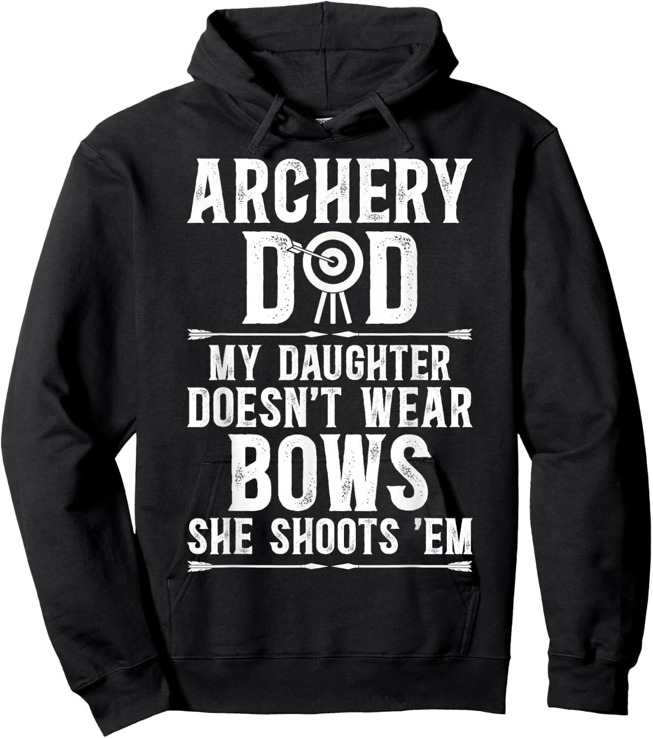 Archery Dad Funny Dad Of An Archer Father Hoodie - Hoodie | Black