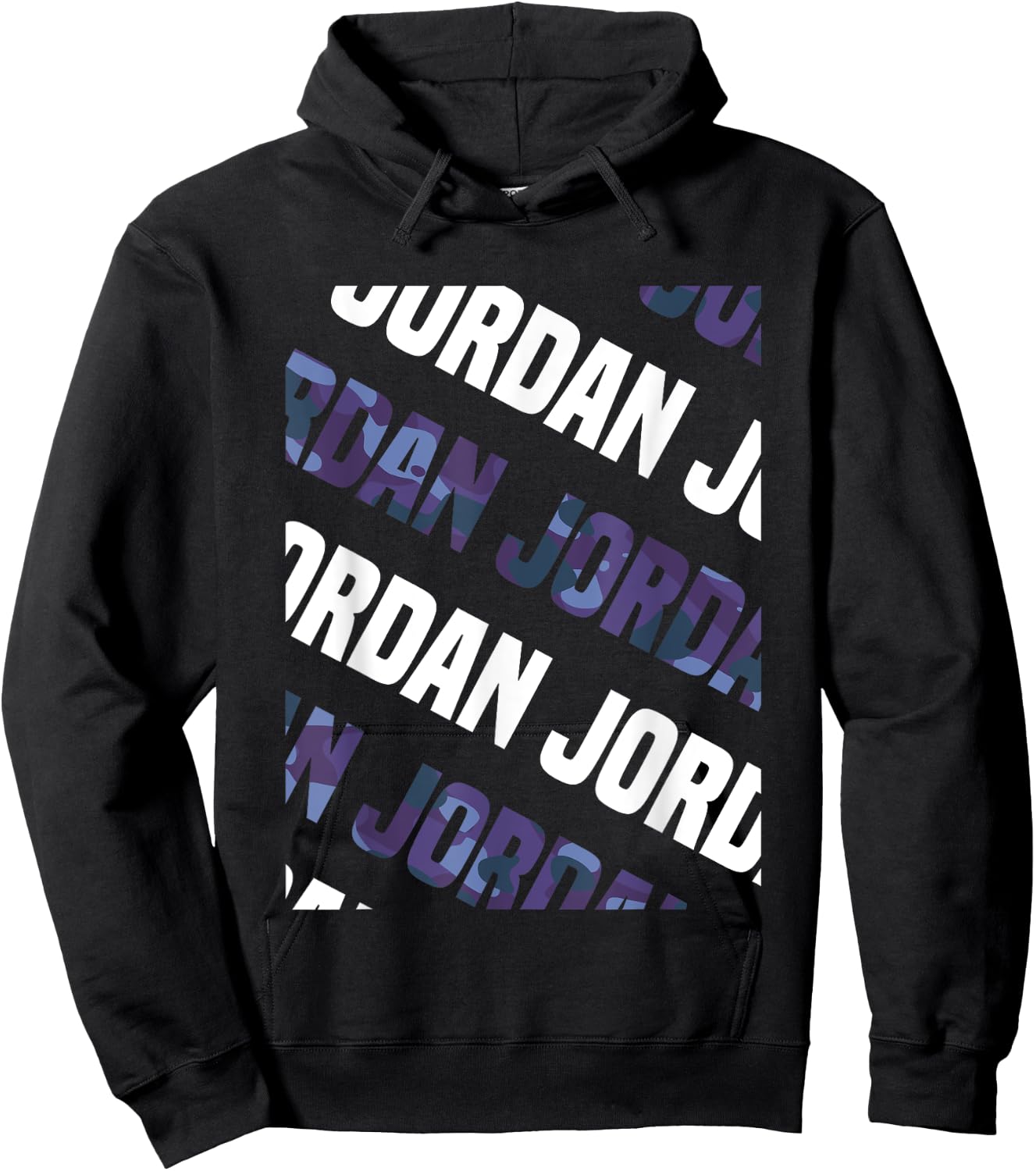 Jordan Camo Pattern Purple Camouflage Hoodie - Hoodie | Black