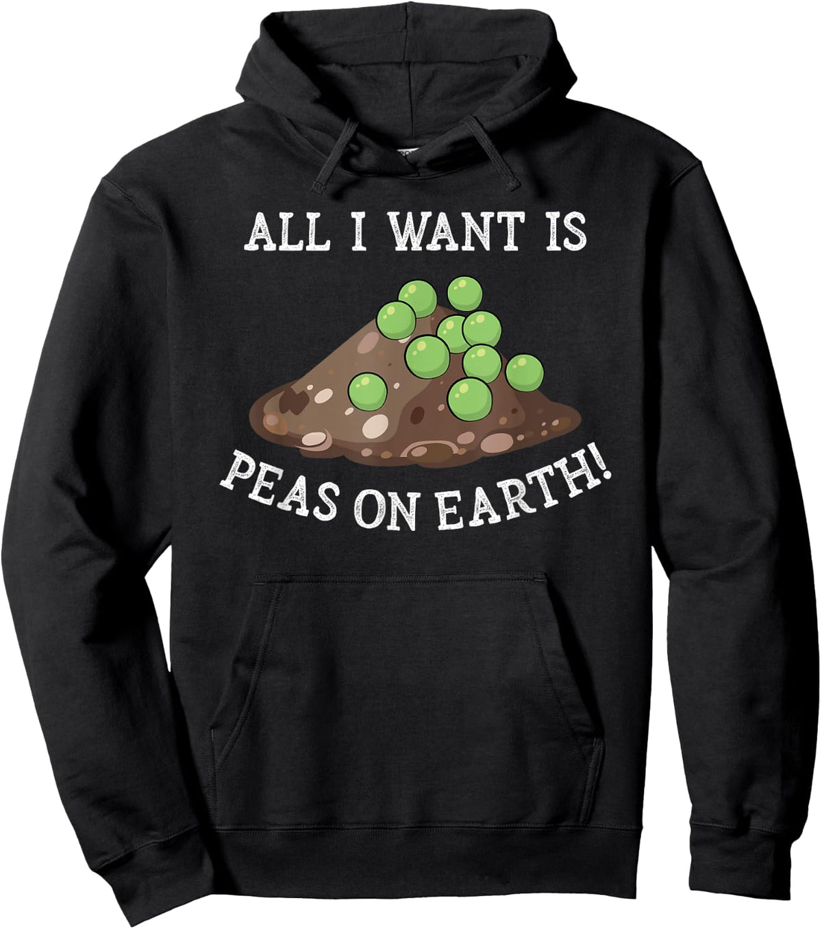Peas on Earth cute Peace on Earth funny Earth Day design gag Hoodie - Hoodie | Black
