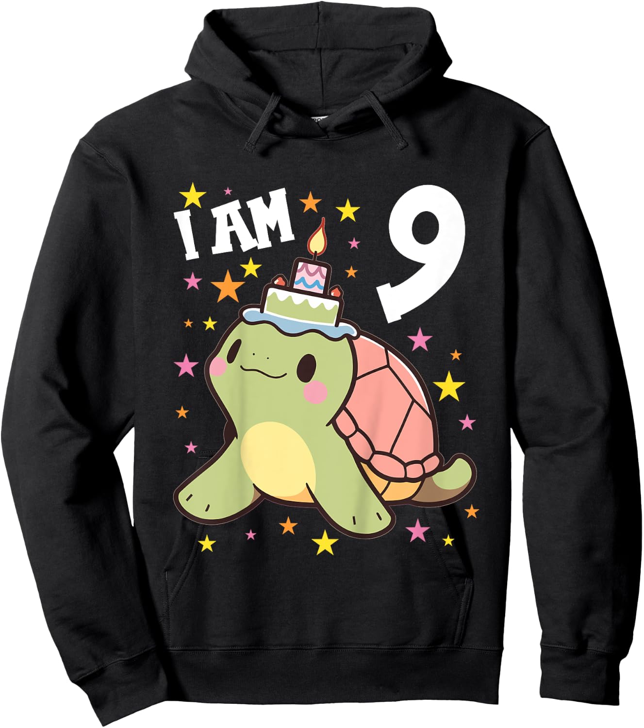 9 Years old Boy and Girl Turtles Turtle 9th birthday Turtle Hoodie - Hoodie | Black