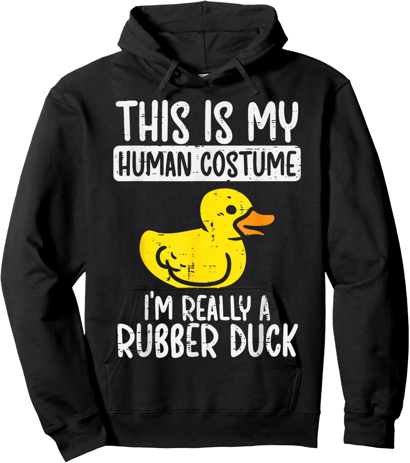 This My Human Costume Im Rubber Duck Halloween Men Women Kid Hoodie - Hoodie | Black