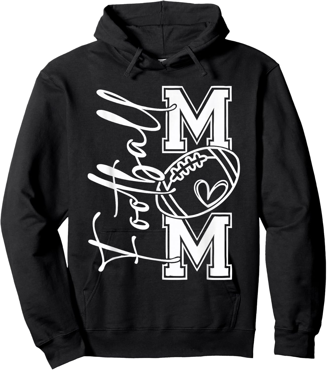 Football Mom Football Mom Football Mom Football Football Mom Hoodie - Hoodie | Black
