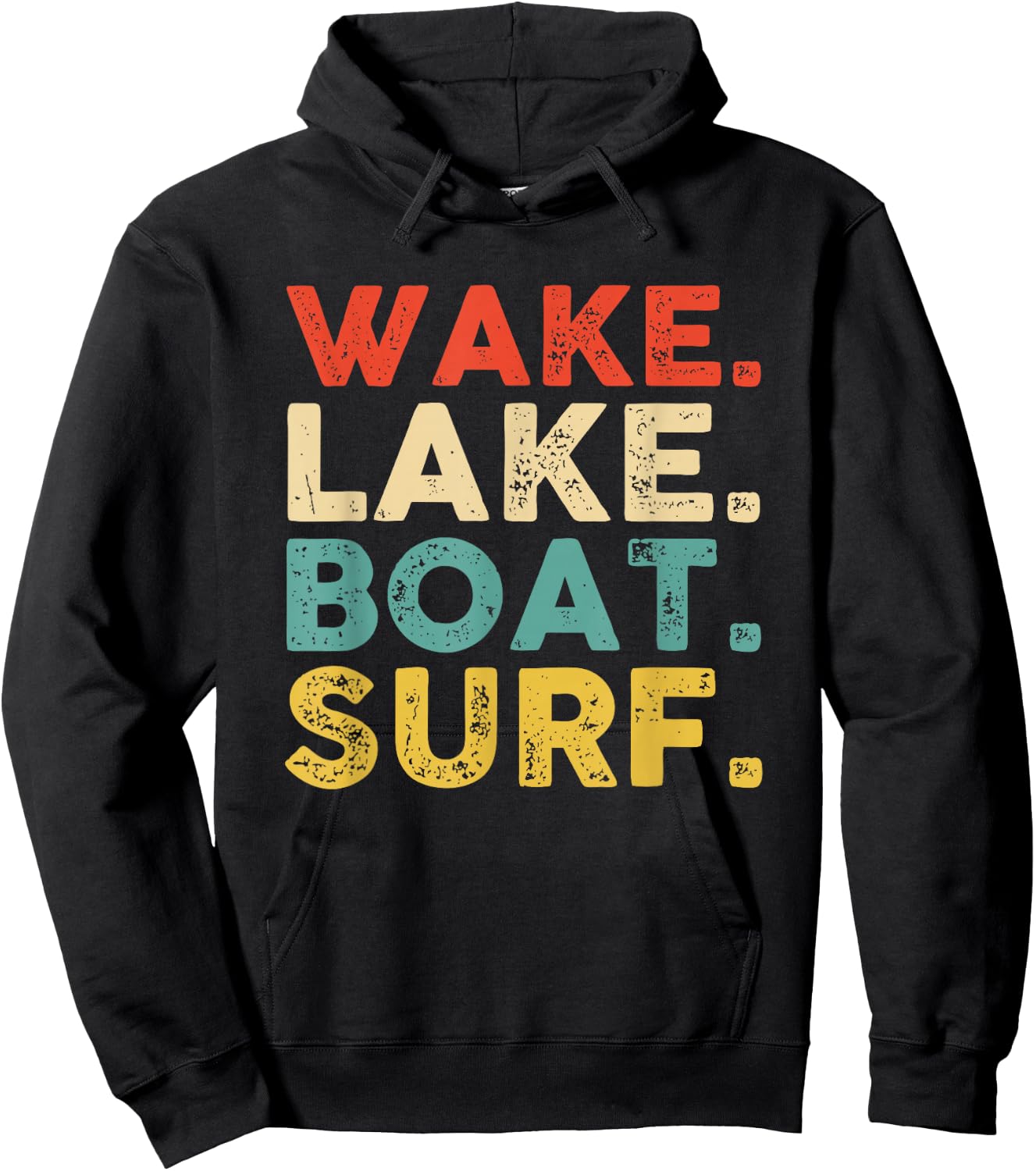 Wake Surfing Wake Surf Wake Surfing Rope Wake Surfboards Hoodie - Hoodie | Black